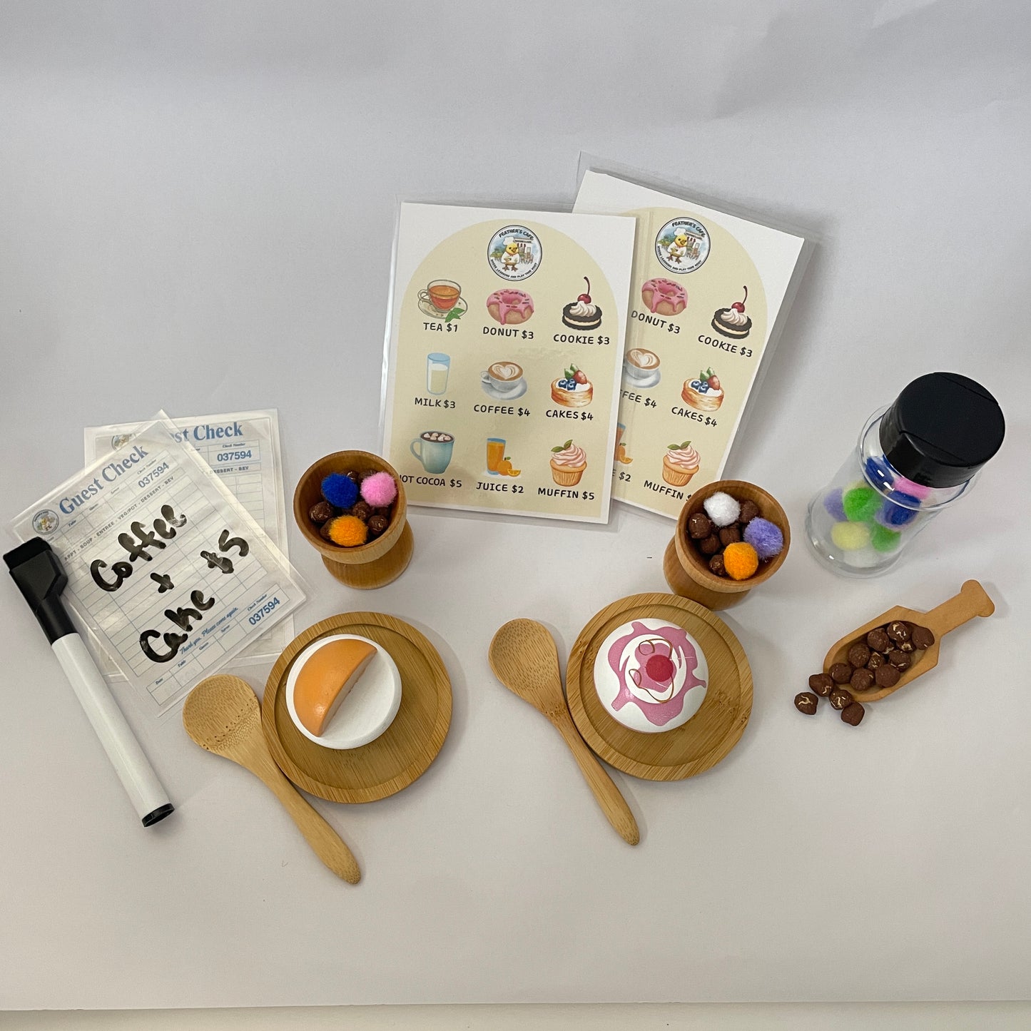 Feather's Cafe- Coffee Shop Sensory Bin