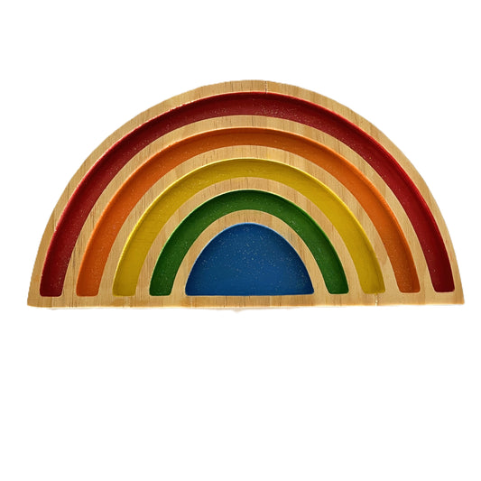 Rainbow Wooden Rainbow Sorting Tray